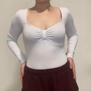 H&M White Long Sleeve bodysuit